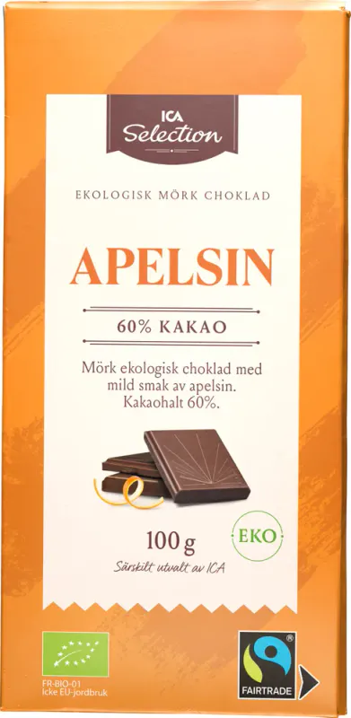 ICA Selection Apelsin 60% Kakao